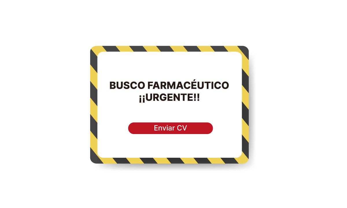 busco farmacéutico urgente